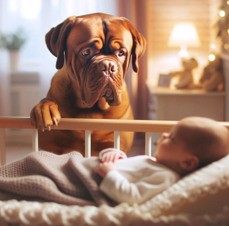 L’éducation d’un Dogue de Bordeaux à l’arrivée d’un bébé